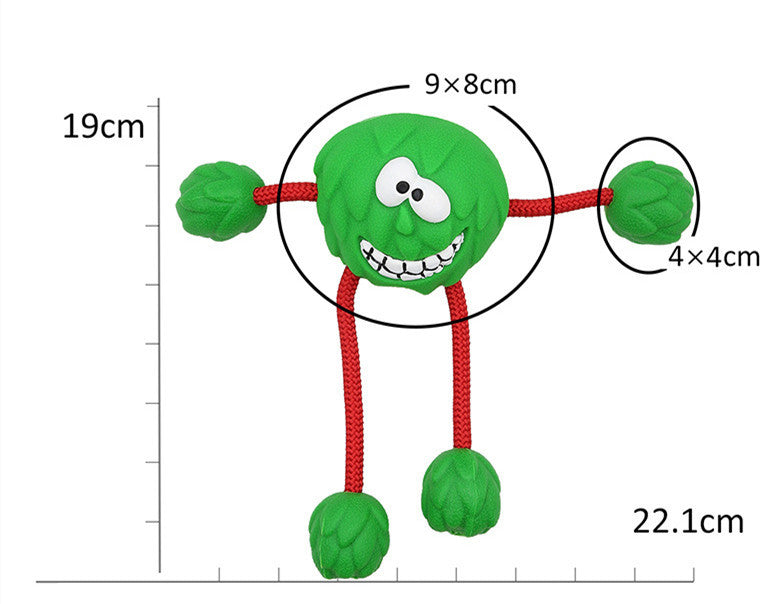 JMT-787658 Milk-Flavored Rubber Dog Toy with Cotton Rope - Various Fun Styles for Interactive Play
