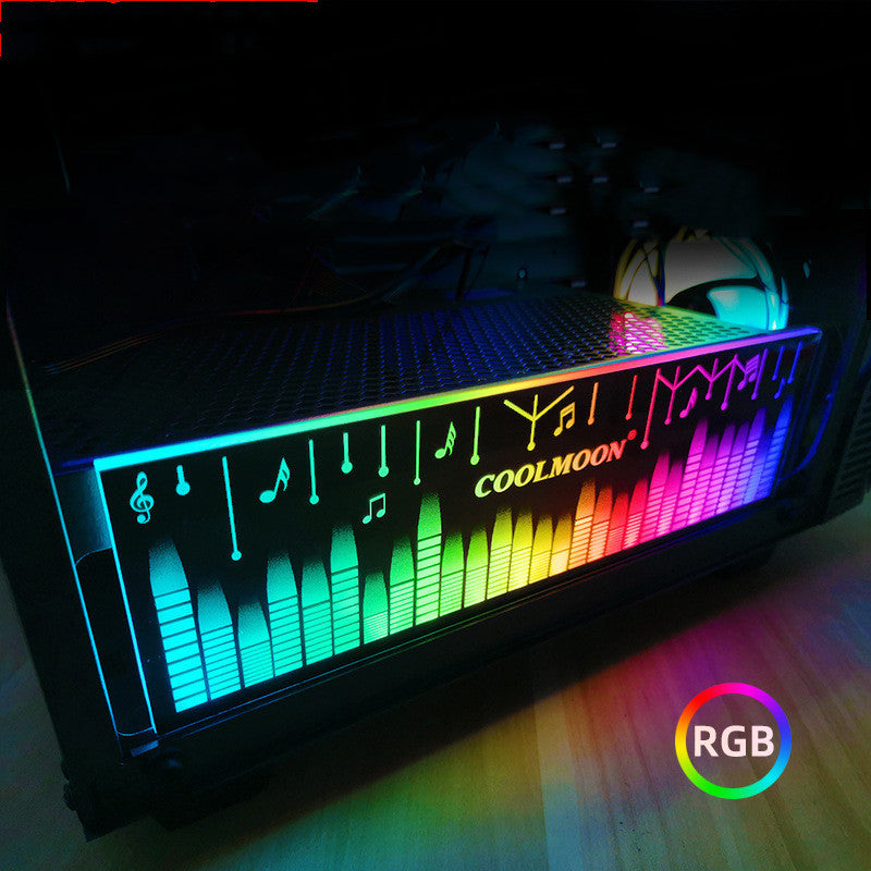 JMT-787786 RGB Power Supply Bay Light Board for Chassis and Graphics Card Highlighting, DC5V, 300mm x 86.8mm, Small 4PIN Interface