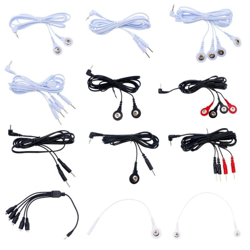 JMT-787850 Electrotherapy Electrode Cables for Massage & Relaxation - 2 or 4 Button Options Available