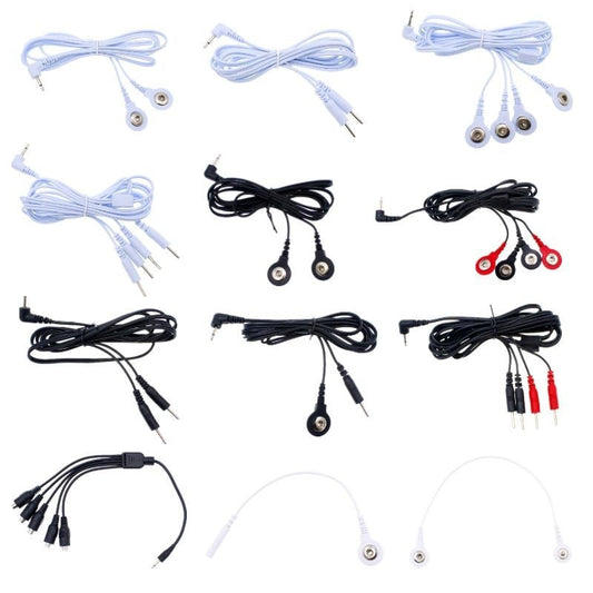 JMT-787850 Electrotherapy Electrode Cables for Massage & Relaxation - 2 or 4 Button Options Available