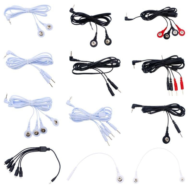 JMT-787850 Electrotherapy Electrode Cables for Massage & Relaxation - 2 or 4 Button Options Available