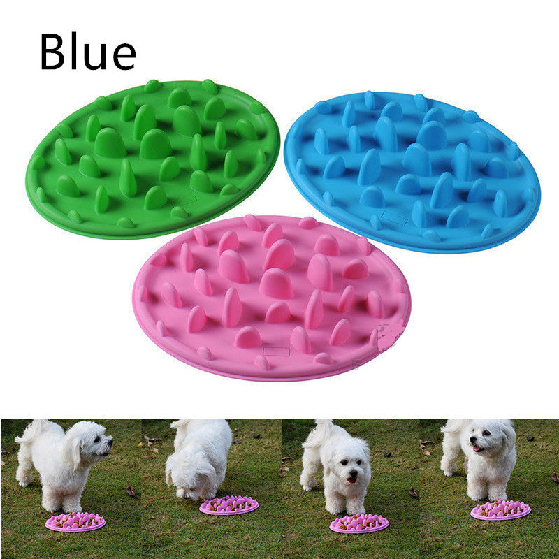 JMT-787850 Pet Slow Feeder Silicone Bowl - Anti-Choke Design, Available in Blue, Pink, and Green, 24.5 x 18 x 3 mm, 135G