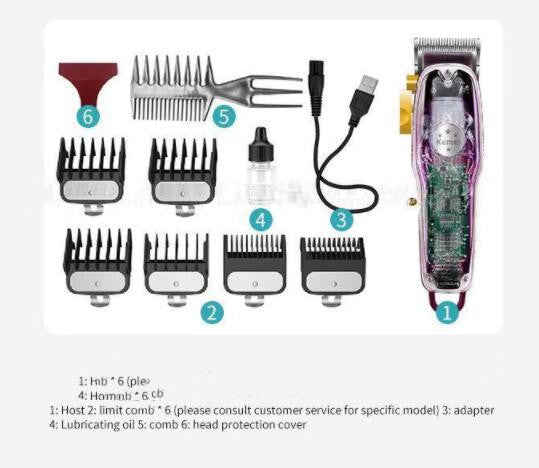 JMT-787914 Transparent Electric Body Clippers with Rechargeable Battery and LCD Display, Waterproof Free, Available in Multiple Colors