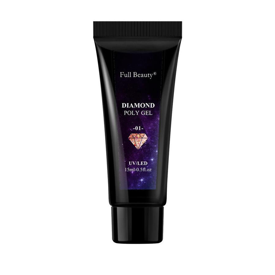 JMT-787978 12-Color Glitter Crystal Nail Extension Glue - 20g Nail Art Tool