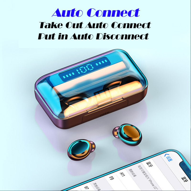 JMT-788170 Bluetooth Headset with Digital Display, 10m Range, Voice Control, Call Function, Music Support, Multi-Point Connection