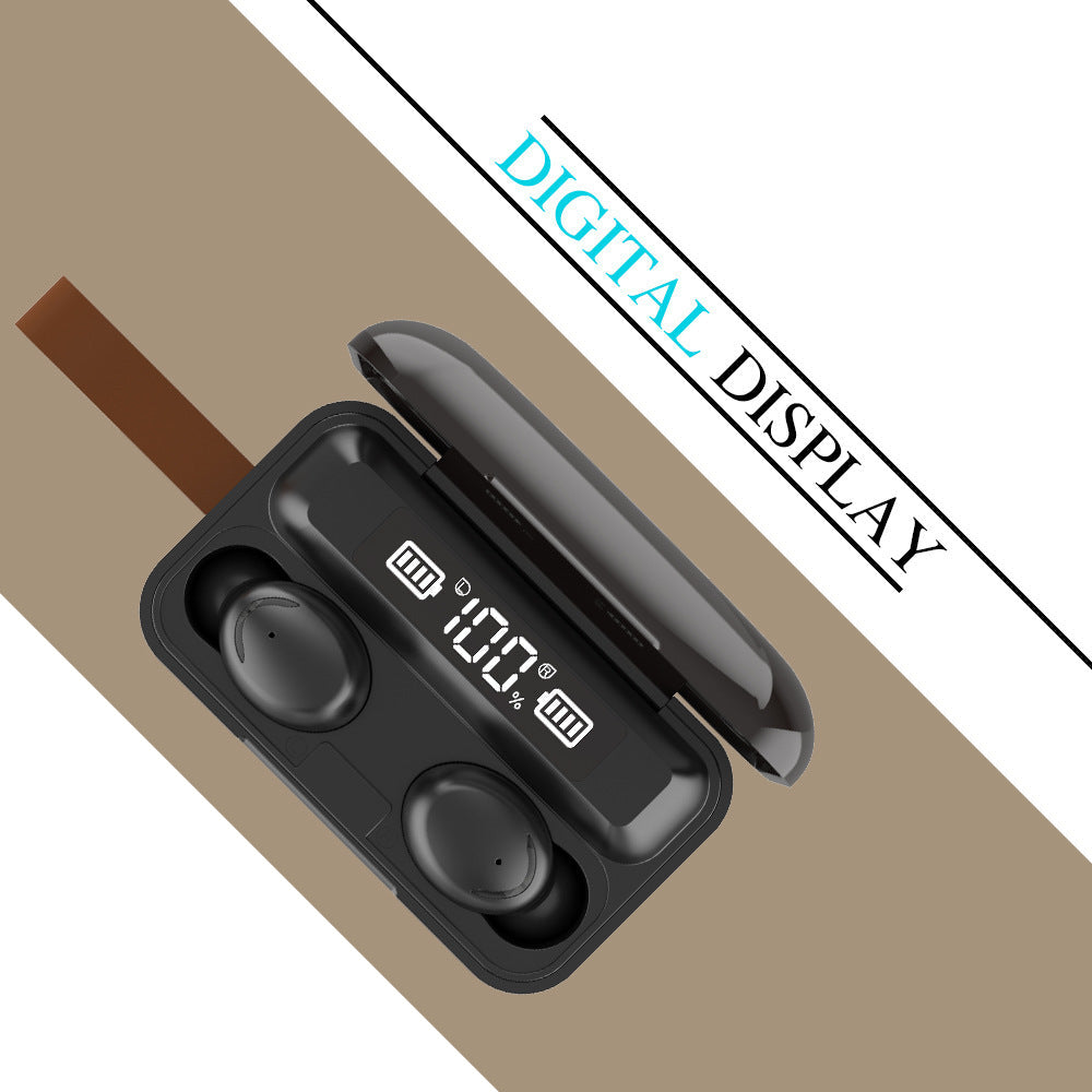 JMT-788170 Bluetooth Headset with Digital Display, 10m Range, Voice Control, Call Function, Music Support, Multi-Point Connection