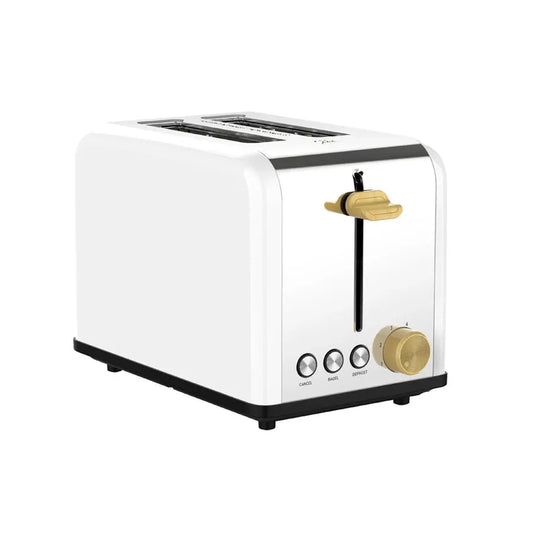JMT-788490 Woodgrain Design 2-Slice Stainless Steel Electric Waffle and Bread Toaster with Grill