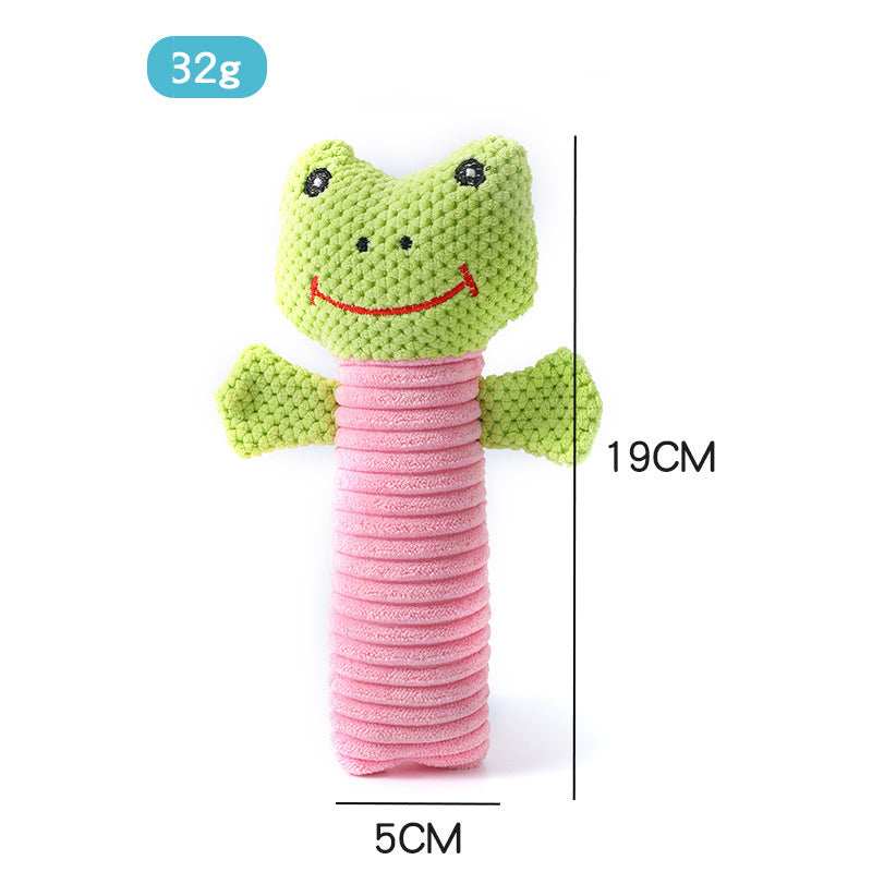 JMT-788810 Durable Squeaky Plush Dog Chew Toy for Small, Medium, and Large Breeds - Dental Cleaning and Massage Aid