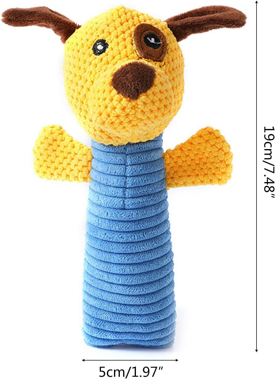 JMT-788810 Durable Squeaky Plush Dog Chew Toy for Small, Medium, and Large Breeds - Dental Cleaning and Massage Aid