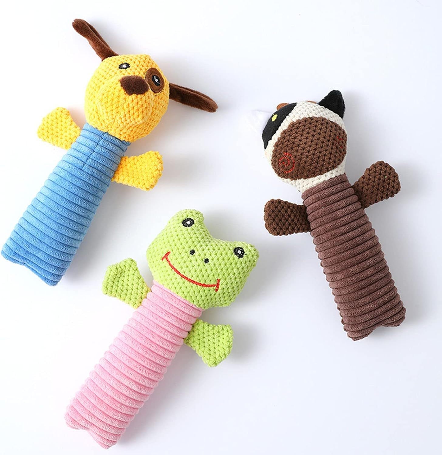 JMT-788810 Durable Squeaky Plush Dog Chew Toy for Small, Medium, and Large Breeds - Dental Cleaning and Massage Aid