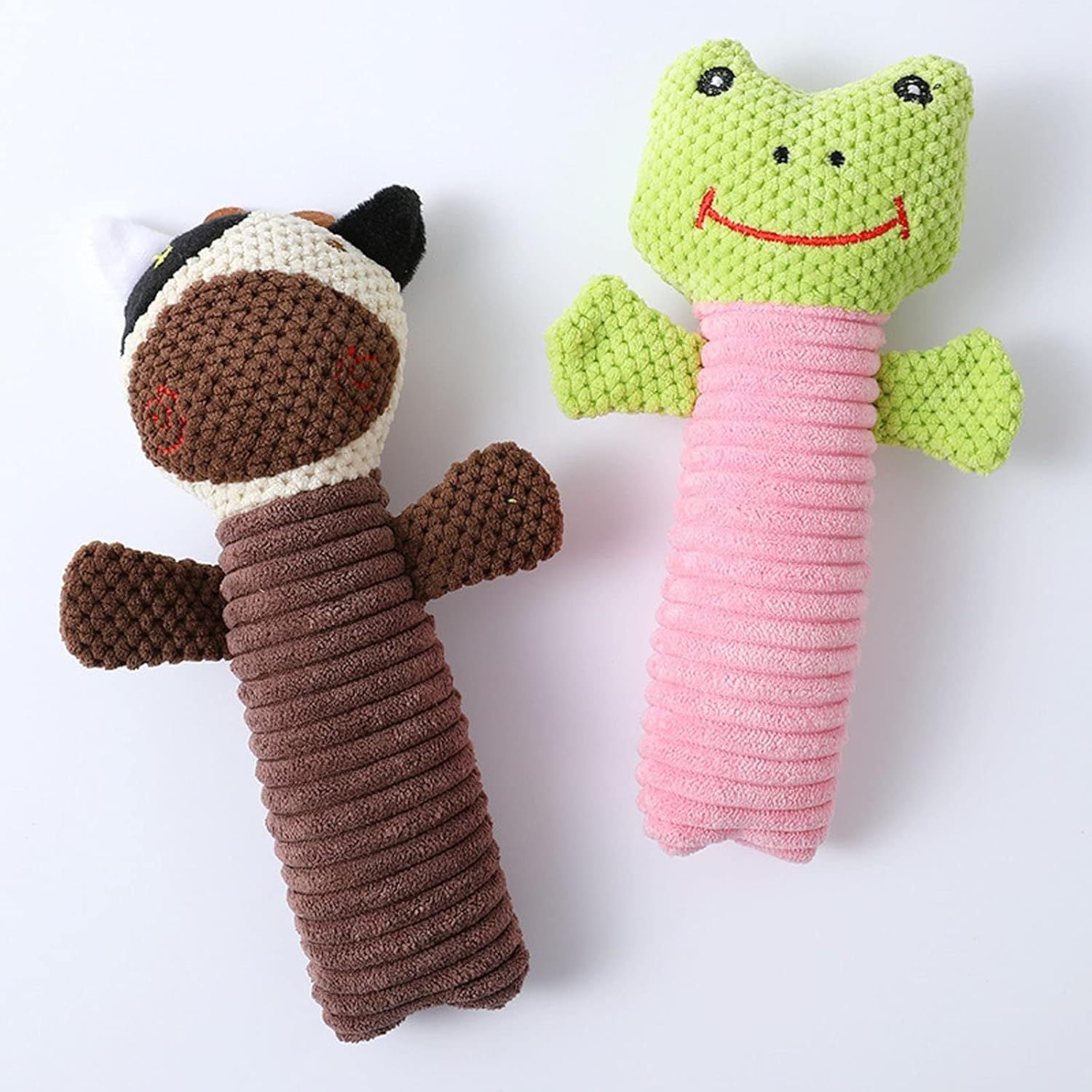 JMT-788810 Durable Squeaky Plush Dog Chew Toy for Small, Medium, and Large Breeds - Dental Cleaning and Massage Aid