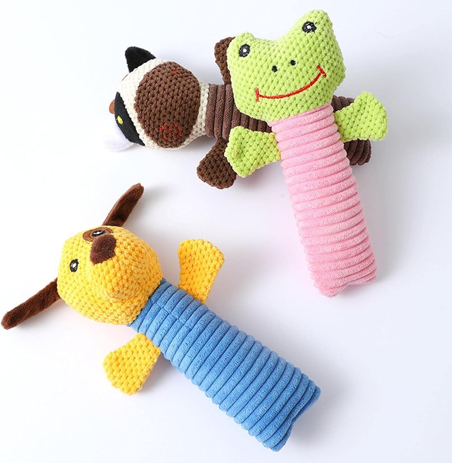 JMT-788810 Durable Squeaky Plush Dog Chew Toy for Small, Medium, and Large Breeds - Dental Cleaning and Massage Aid