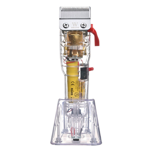 JMT-789066 Transparent Rechargeable Hair Clipper with High Carbon Steel Blades, 240 Min Runtime and 7300RPM Motor