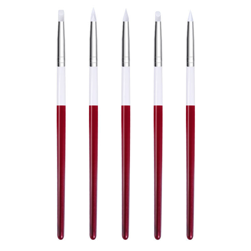 JMT-789130 Crystal Silica Gel Dot Drill Paint Pen Set - 15 Portable Brushes with Wooden Handles