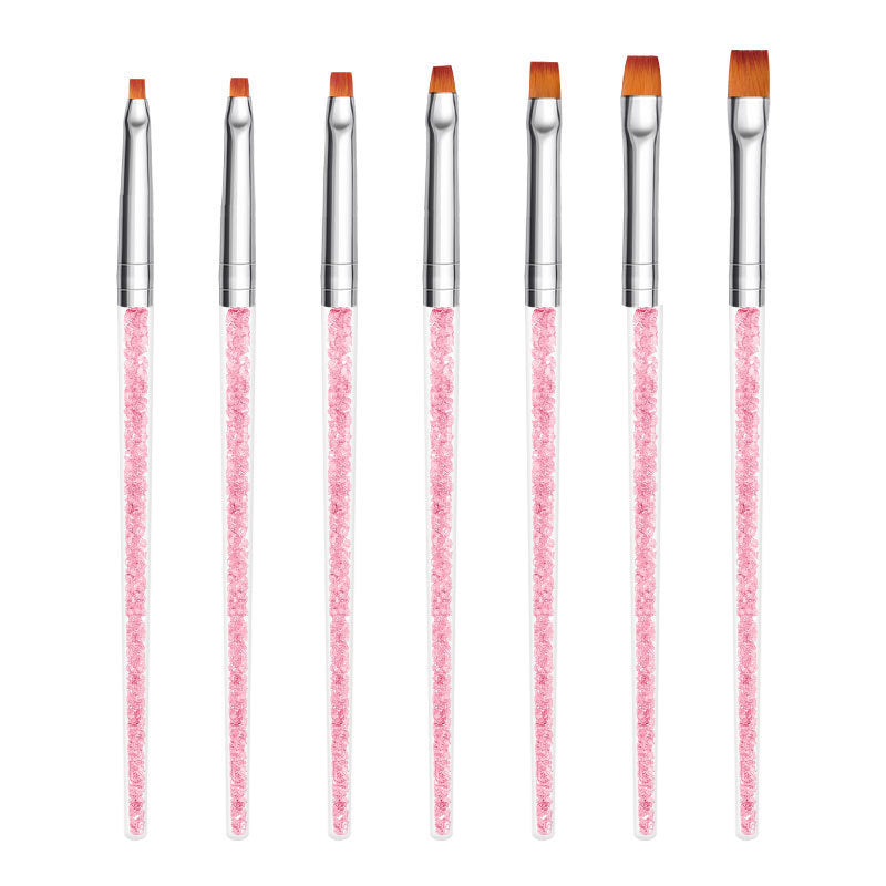 JMT-789130 Crystal Silica Gel Dot Drill Paint Pen Set - 15 Portable Brushes with Wooden Handles