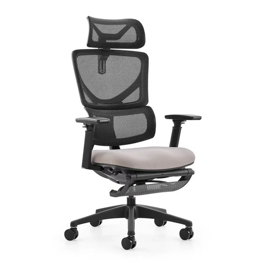 JMT-789578 Customisable Ergonomic Mesh Swivel Office Chair with Adjustable Footrest and Memory Foam Seat
