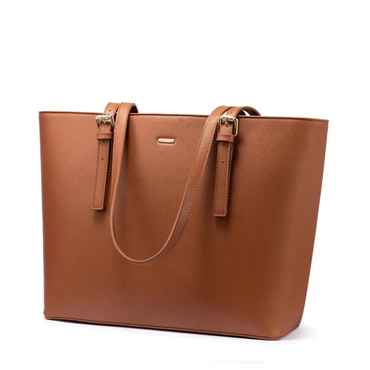 JMT-789642 Stylish PU Leather Handbag for 15.6 Inch Laptops - Elegant Women's Laptop Tote