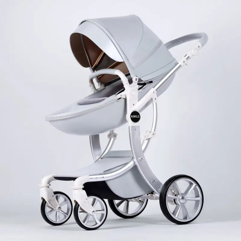JMT-790154 Foldable Baby Stroller with Bassinet for Travel, Compact Design and Easy Transport