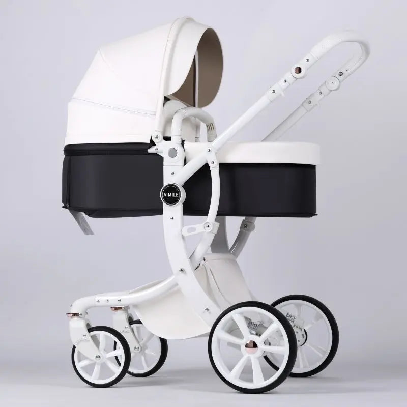 JMT-790154 Foldable Baby Stroller with Bassinet for Travel, Compact Design and Easy Transport