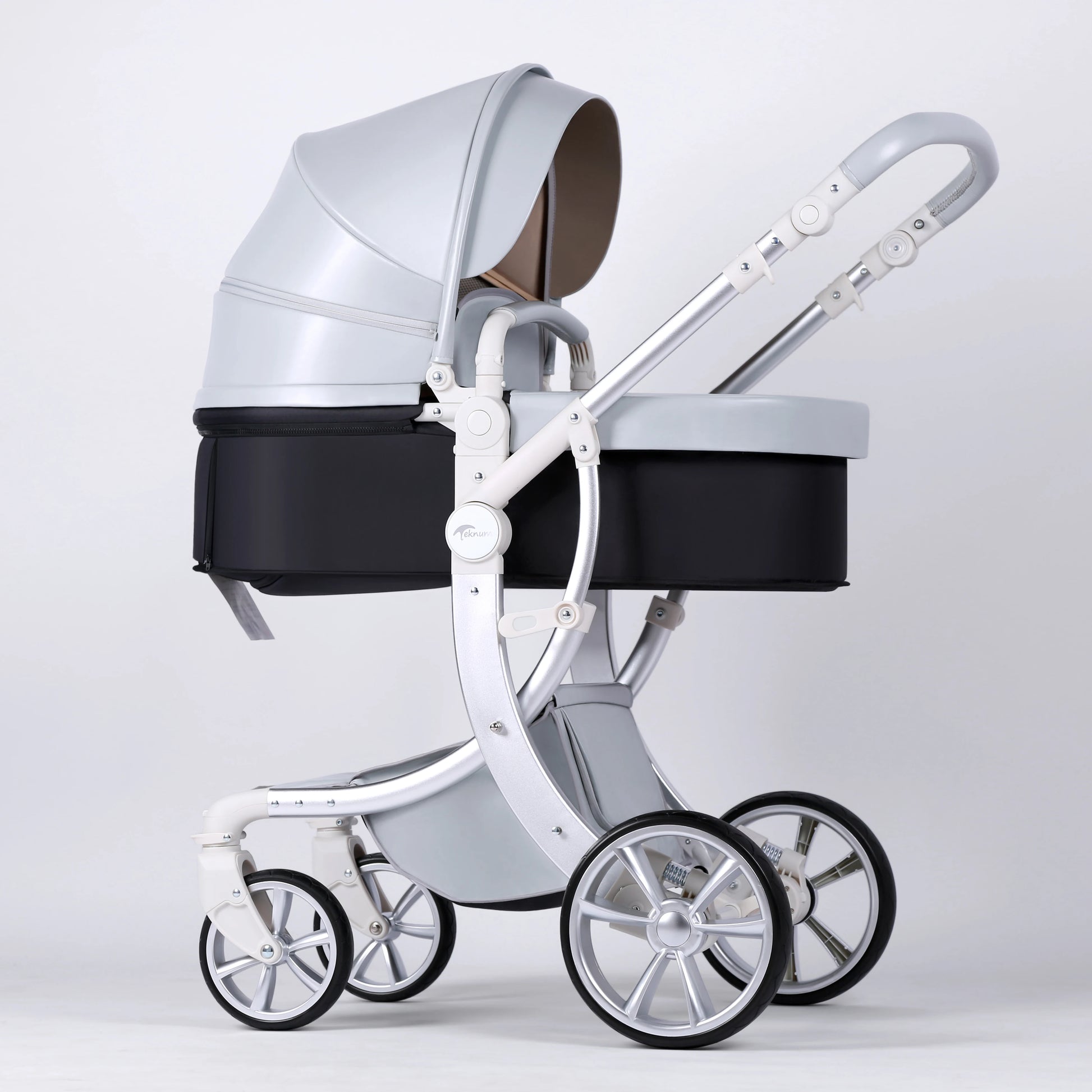 JMT-790154 Foldable Baby Stroller with Bassinet for Travel, Compact Design and Easy Transport