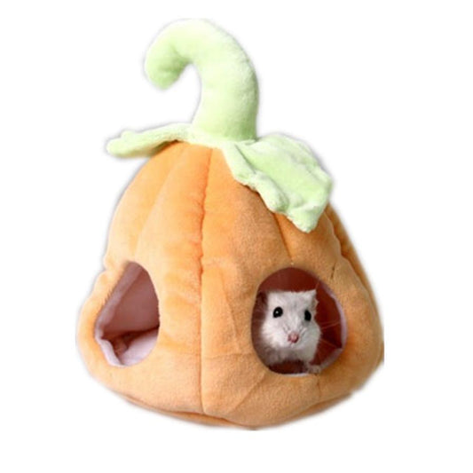 JMT-790282 Cozy Pumpkin Nest for Small Pets - Warm Cotton Sleeping Bag for Hamsters, Bears, and Gliders