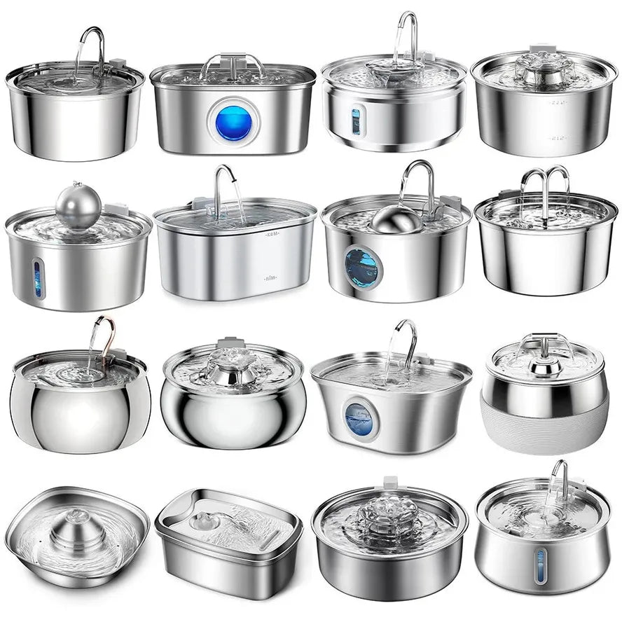 JMT-790346 Large Capacity Stainless Steel Outdoor Pet Water Fountain with Multi-Stage Filtration System