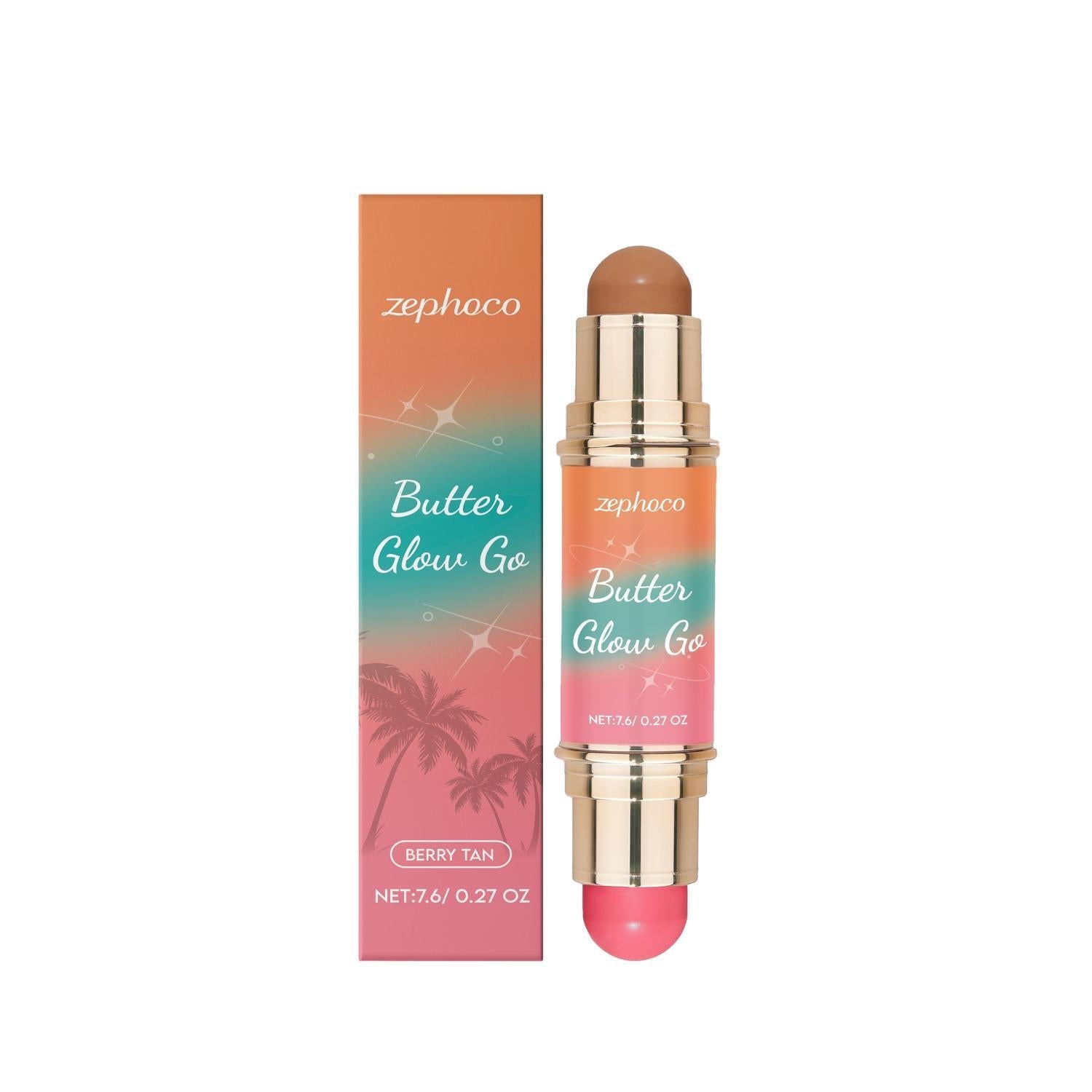 JMT-790410 Butter Glow Go Repair Rod and ZEPHOCO Blush Stick Set - Nourishing Formula for Flawless Skin