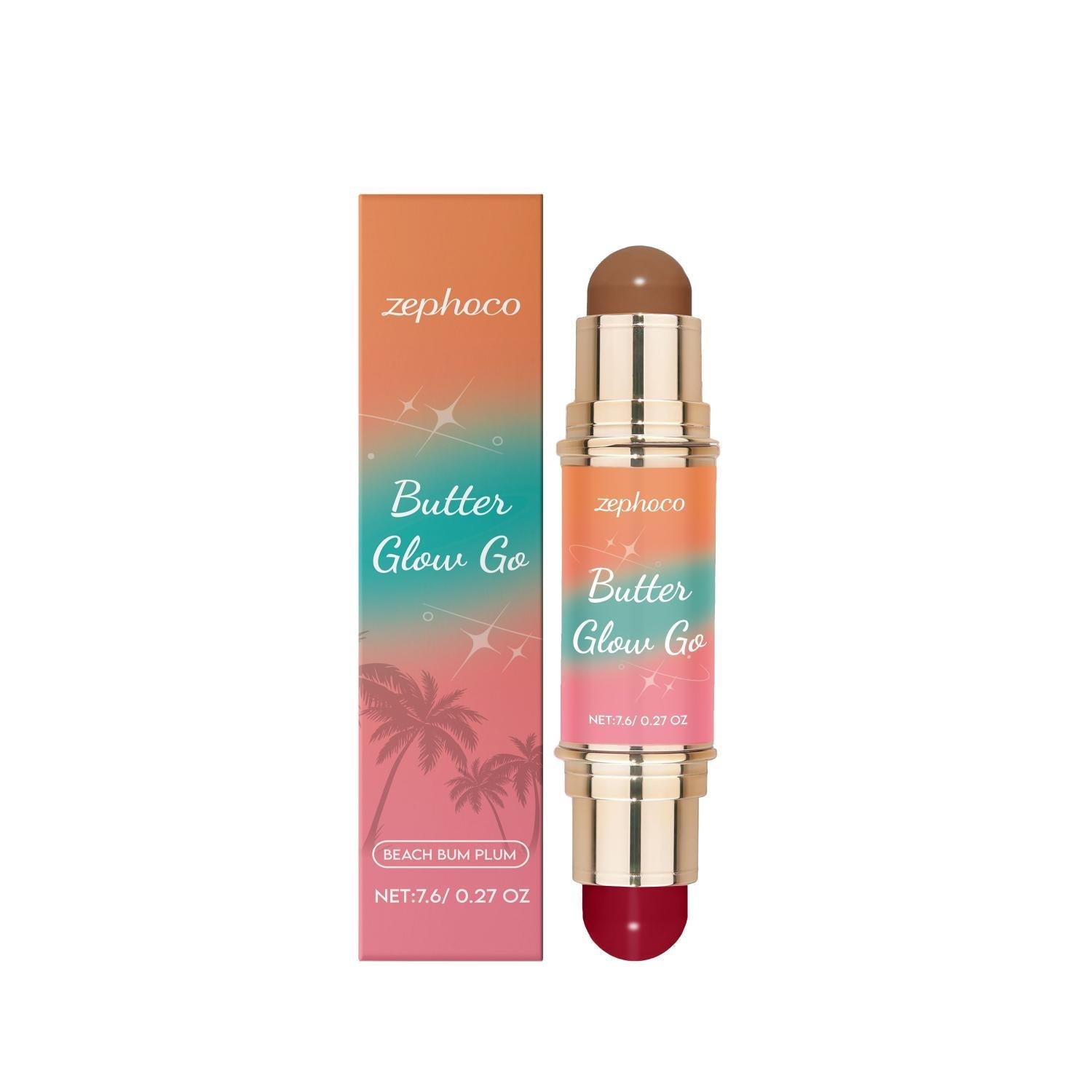 JMT-790410 Butter Glow Go Repair Rod and ZEPHOCO Blush Stick Set - Nourishing Formula for Flawless Skin