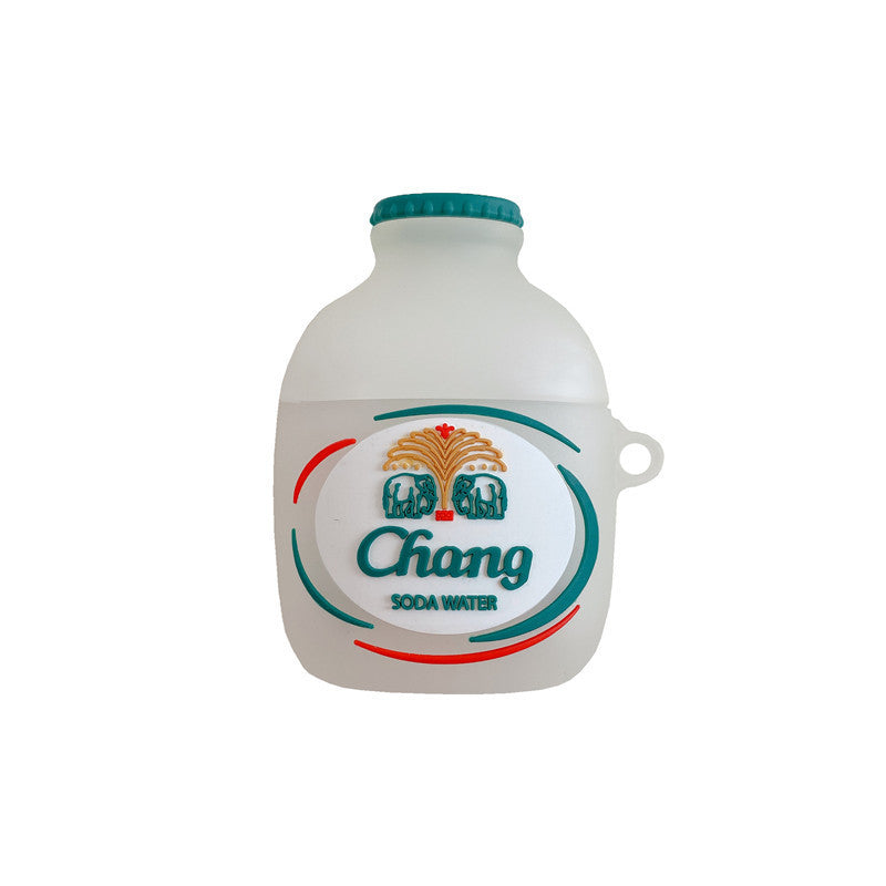 JMT-790794 Silicone Protective Case for Apple AirPods and AirPods Pro - White Peach Soda Design