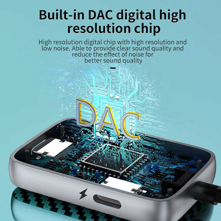 JMT-790794 USB-C to AUX Headphone Jack and Charger Adapter with DAC Digital Audio Function