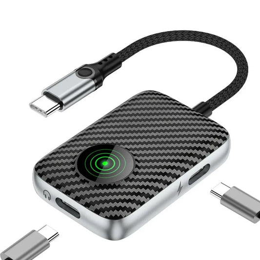 JMT-790794 USB-C to AUX Headphone Jack and Charger Adapter with DAC Digital Audio Function