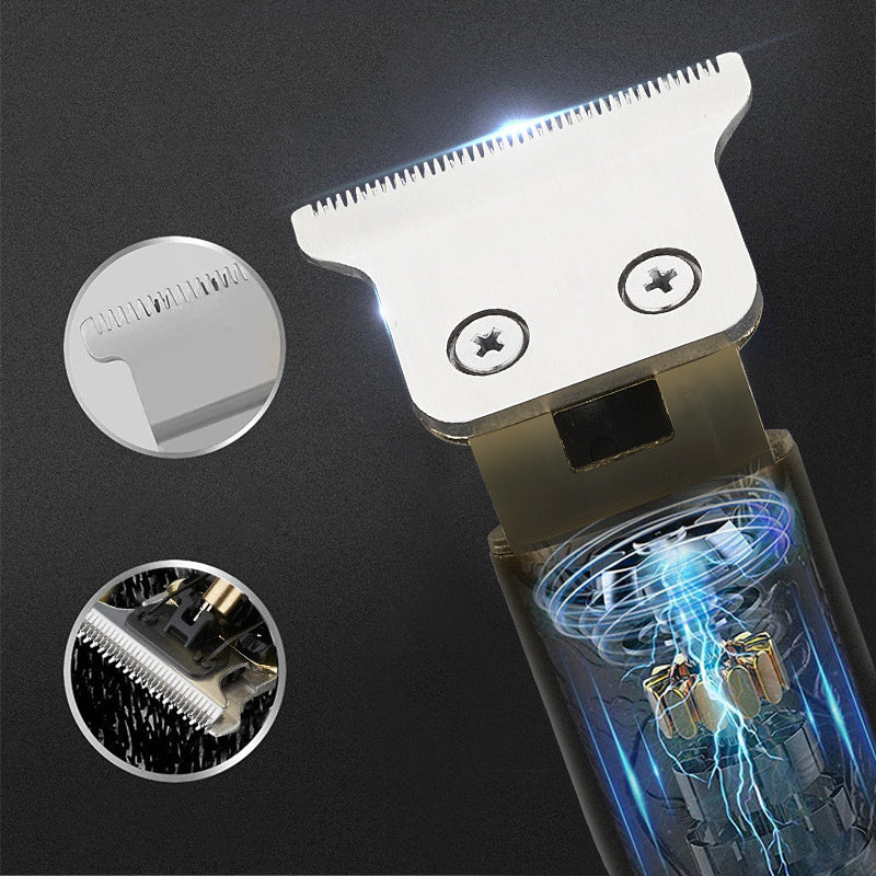 JMT-791114 Vintage Engraving Electric Hair Clipper - 1000mAh Rechargeable, 3-Hour Runtime, Includes Limit Combs & Cleaning Brush