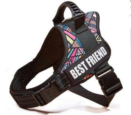 JMT-791306 Durable Reflective Nylon Pet Chest Harness with Adjustable Shoulder Strap and All-Weather Function