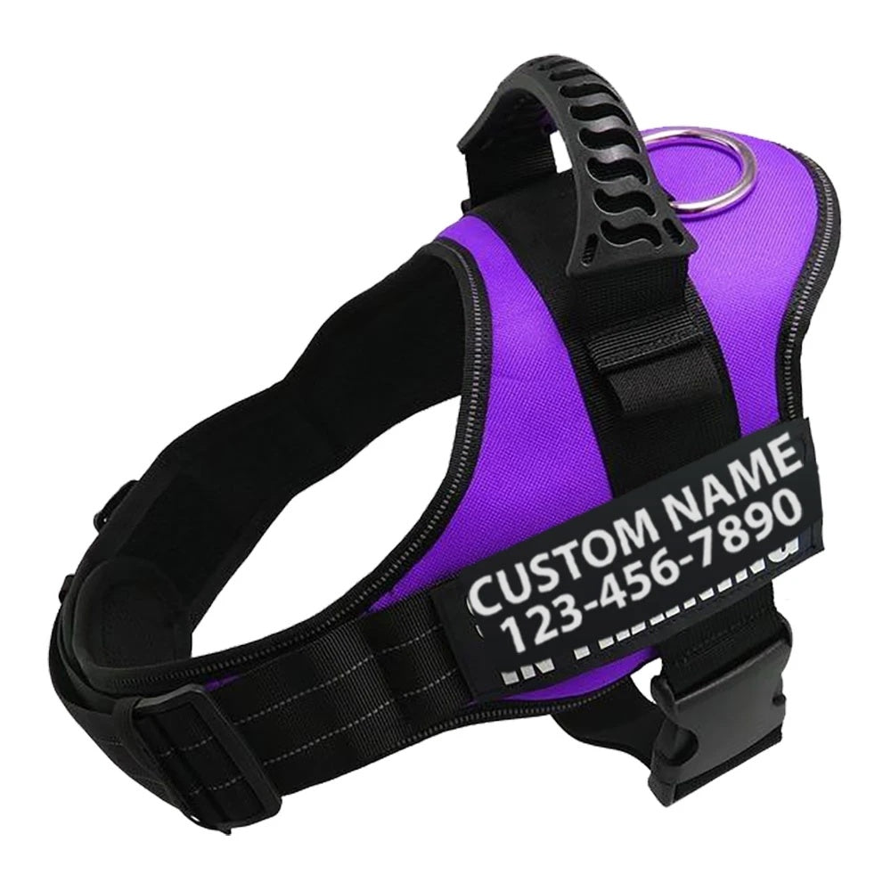JMT-791306 Durable Reflective Nylon Pet Chest Harness with Adjustable Shoulder Strap and All-Weather Function