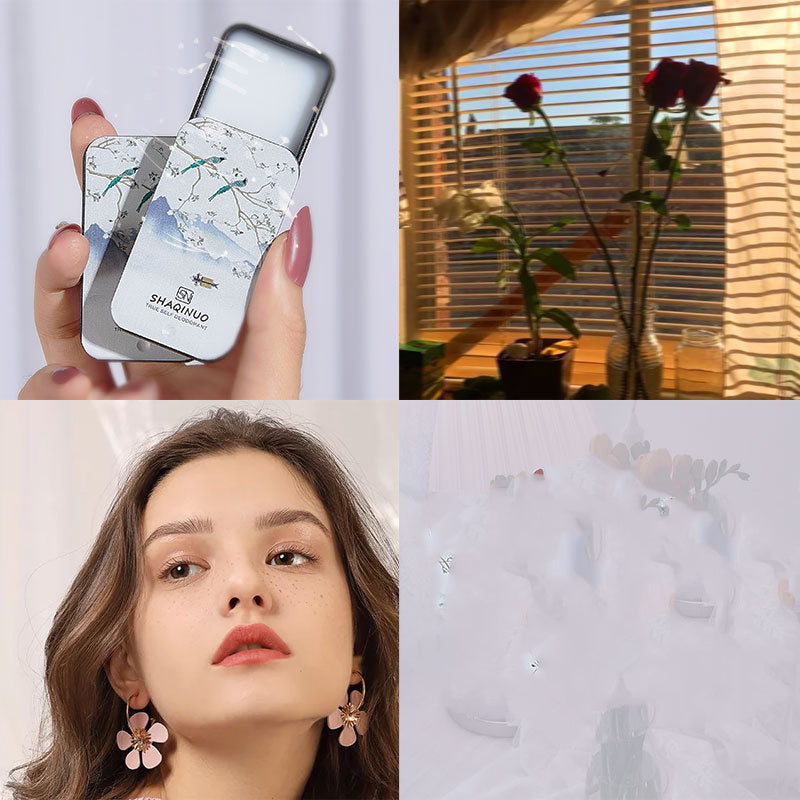 JMT-791434 Portable Solid Skin Care Lotion with Deodorant - Fragrance Options: Blue Wind Chime, Darjeeling Tea, Silver Mountain Spring (10g-30g)