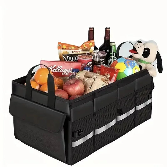 JMT-791754 Large Capacity Foldable Car Trunk Organizer with Collapsible Storage Solutions