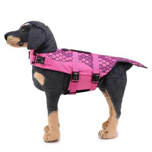 JMT-791754 Pet Swimwear Life Jacket for Dogs - Casual Polyester Design in Sizes S, M, L