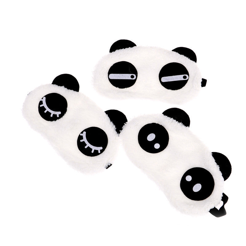 JMT-792266 Eye Makeup Cotton Cover Patch - Soft Cotton Eye Mask with Rubber Band, White & Black, 18x10cm