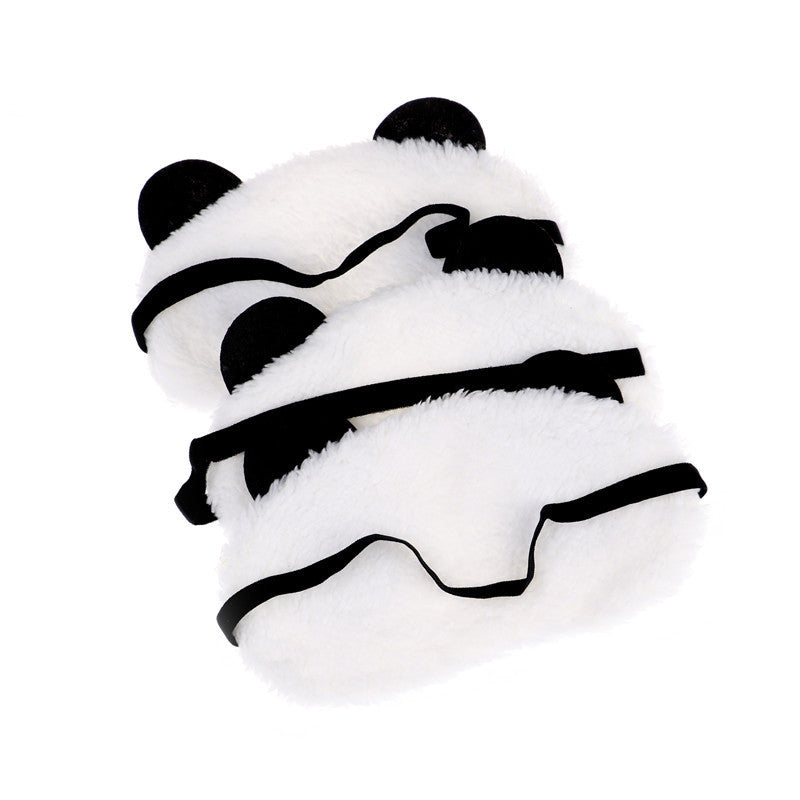 JMT-792266 Eye Makeup Cotton Cover Patch - Soft Cotton Eye Mask with Rubber Band, White & Black, 18x10cm