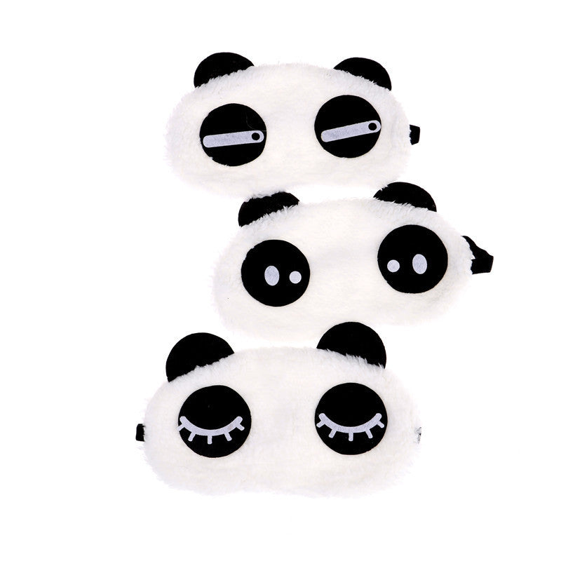 JMT-792266 Eye Makeup Cotton Cover Patch - Soft Cotton Eye Mask with Rubber Band, White & Black, 18x10cm