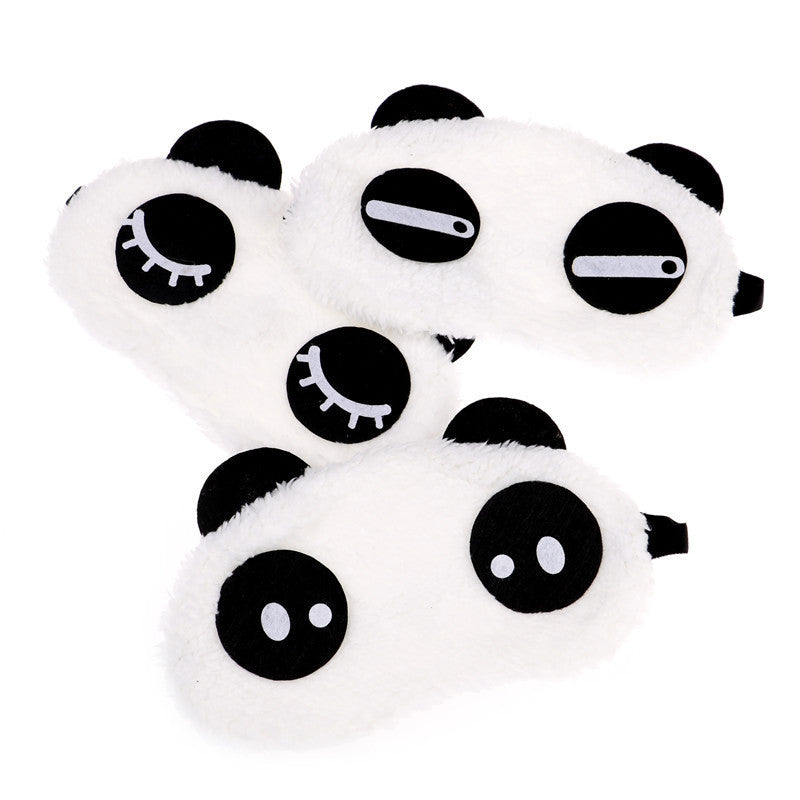 JMT-792266 Eye Makeup Cotton Cover Patch - Soft Cotton Eye Mask with Rubber Band, White & Black, 18x10cm