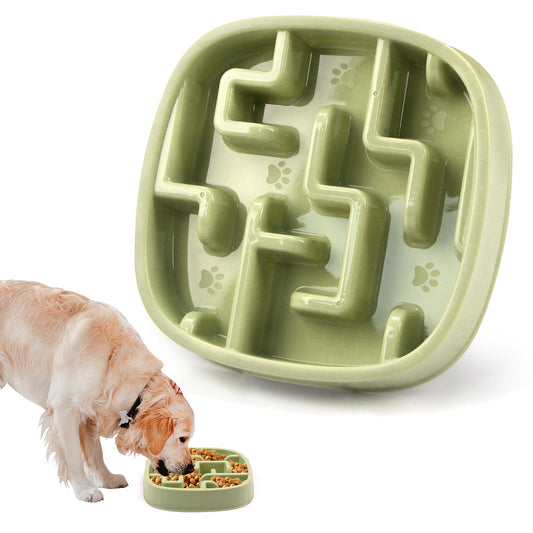 JMT-792266 Slow Feeding Dog and Cat Bowl with Anti-Slip Design - Maze Style Dish for Healthy Eating, Available in Macaron Colors