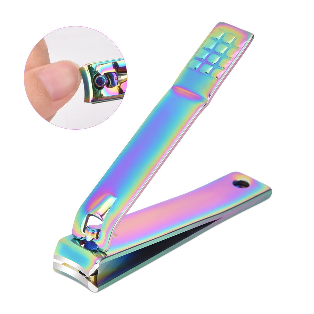 JMT-792586 15-Piece Stainless Steel Manicure Tool Set in Vibrant Colors for Adults