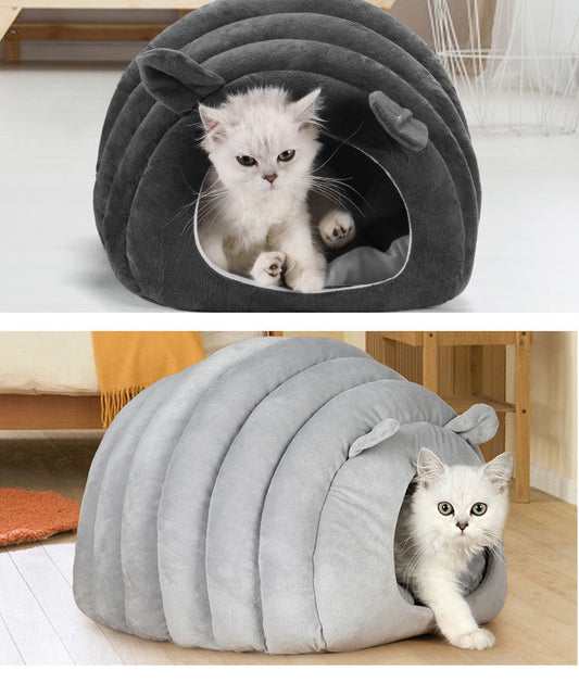 JMT-792586 Winter Warm Cat Nest Pad - Cute Caramel, Pink, Light Gray - Crystal Super Soft & Breathable 43X40X35CM