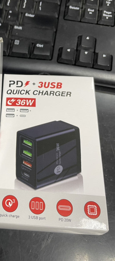 JMT-792970 20W USB PD Fast Charge Multi-Port Charger for Lithium Batteries