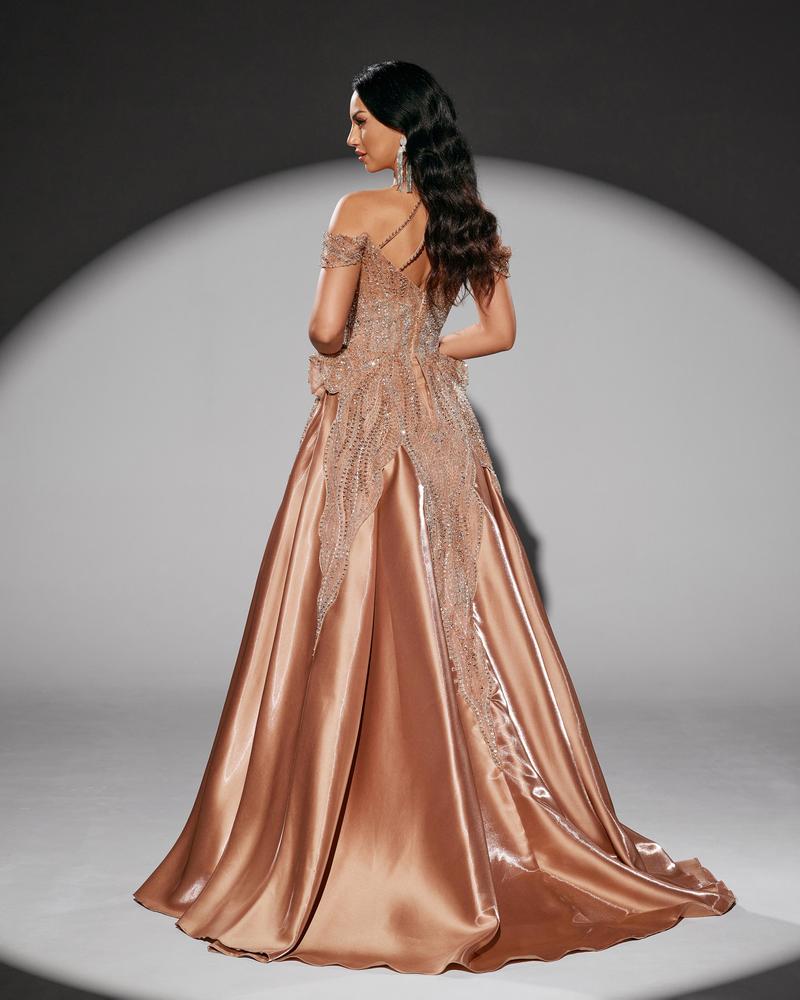 JMT-793354 Elegant Golden Evening Dress for Women - Style SH0218