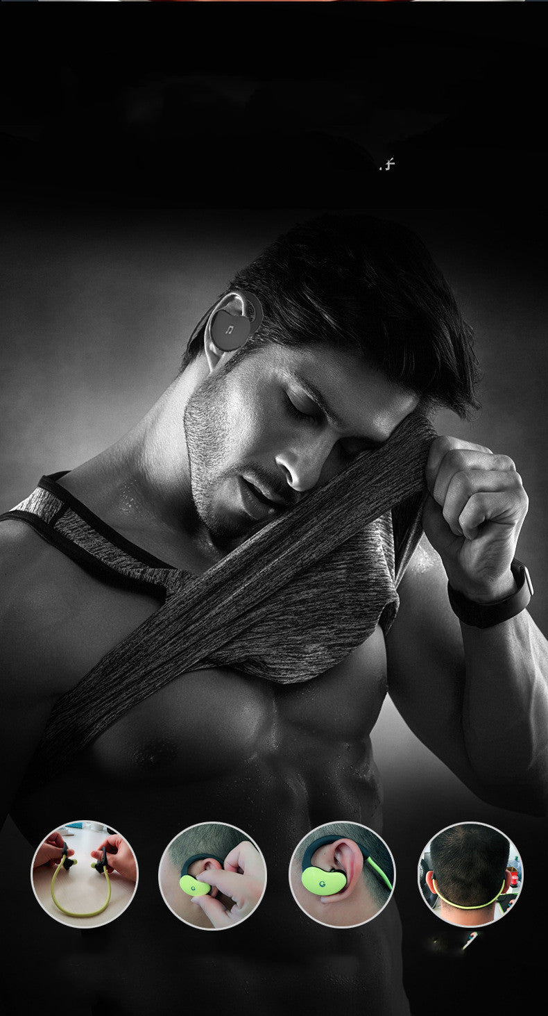 JMT-793418 Two-in-One Bluetooth Headset with 32GB Built-In Storage, Sports Music Ear-Mounted Design, Stereo Sound, Voice Control and Call Function