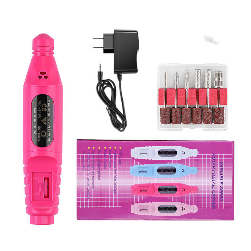 JMT-793738 Portable Nail Pen Polisher with USB Rechargeable Options – Multi-Color Manicure Tool
