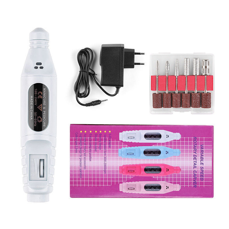 JMT-793738 Portable Nail Pen Polisher with USB Rechargeable Options – Multi-Color Manicure Tool
