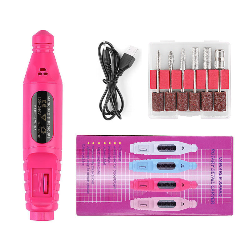 JMT-793738 Portable Nail Pen Polisher with USB Rechargeable Options – Multi-Color Manicure Tool